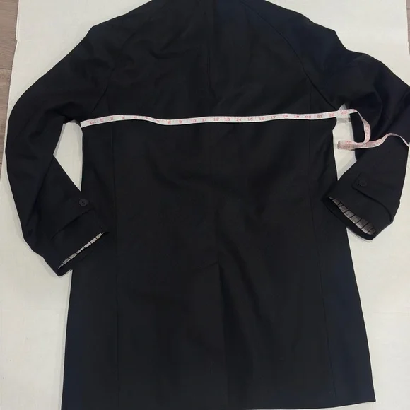 ISAIA San Gennaro Men's Black Wool Coat EU 50 Made in Italy - Picture 14 of 15